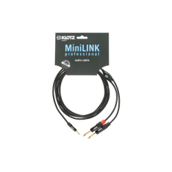 Cable mini Jack vers 2x Jack 6.35mm 6 metres minilink Pro Klotz