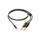 Cable mini Jack vers 2x Jack 6.35mm 3 metres minilink Pro Klotz