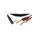 Cable mini Jack coudé vers 2x Jacks 6.35 Klotz