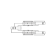 Cable mini Jack coudé vers 2x Jacks 6.35 Klotz