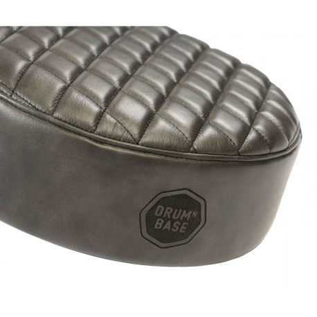 Assise Drum n' Base Cuir Véritable Grise