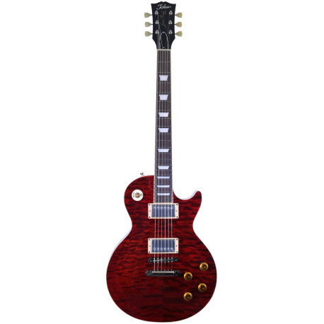 Guitare électrique Tokai LS101Q See throught dark red