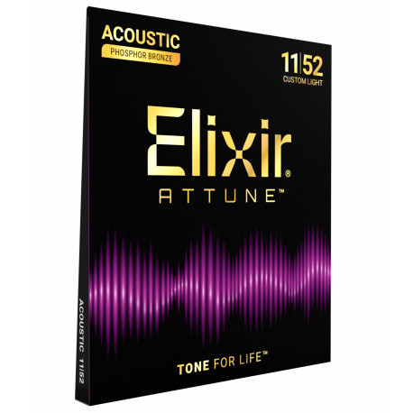 Cordes folk Elixir ATTUNE PHOS.Bronze Custom Light 11-52