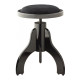Tabouret de piano Stagg noir brillant assise velour