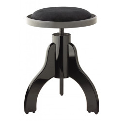 Tabouret de piano Stagg noir brillant assise velour