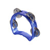 Mini tambourin en plastique avec 4 cymbalettes bleu