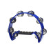 Tambourin 1/2 lune Stagg 16 cymbalettes bleu