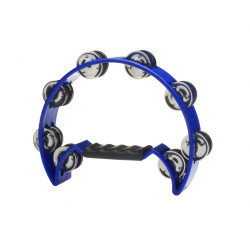 Tambourin 1/2 lune Stagg 16 cymbalettes bleu