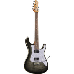 Guitare Eko Fire 400 Aurora touche laurier Flamed Grey Burst