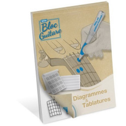Bloc Tablatures vierges pour guitare 100 pages