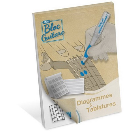 Bloc Tablatures vierges pour guitare 100 pages