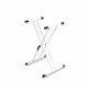 Stand clavier double embase Gravity KSX 2 blanc