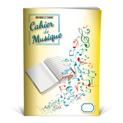 Cahier musique et chant portées + carreaux