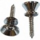 Attaches courroie de guitare Chrome type ST Yellow Parts