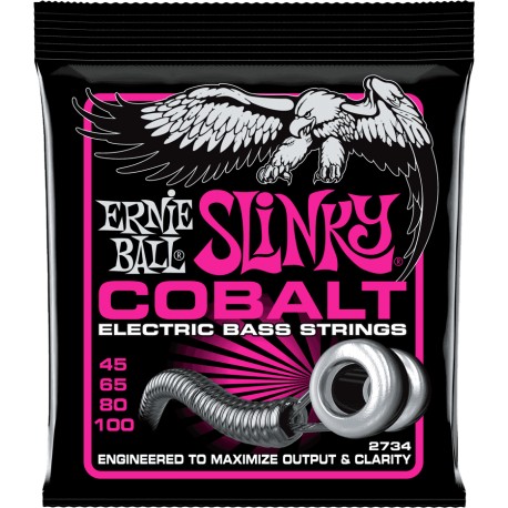 Cordes de basse Ernie Ball Cobalt super Slinky 45-100
