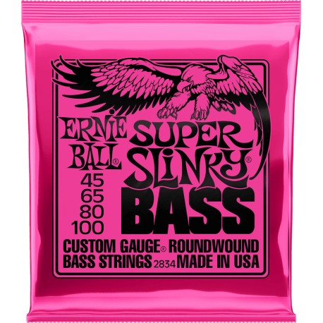 Cordes de basse 45-100 Ernie Ball Super Slinky