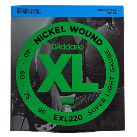 Cordes de basse 40-95 Daddario EXL220