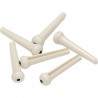 Chevilles pour chevalet de guitare folk Fire & Stone blanche point noir