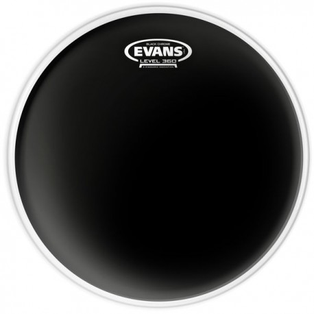 Peau de tom de 12 Evans Black Chrome
