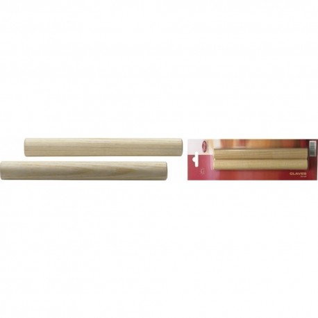 Paire de petites claves rondes en bois Stagg SCL-S
