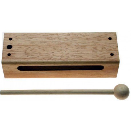 Petit wood block en bois avec mailloche Stagg WB-226S