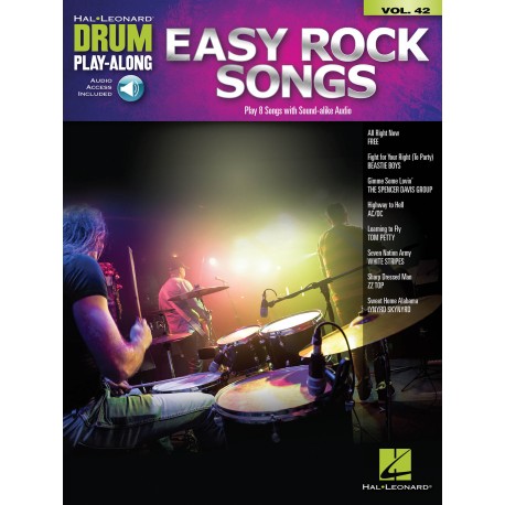 Easy Rock Songs Drum Play-Along Volume 42