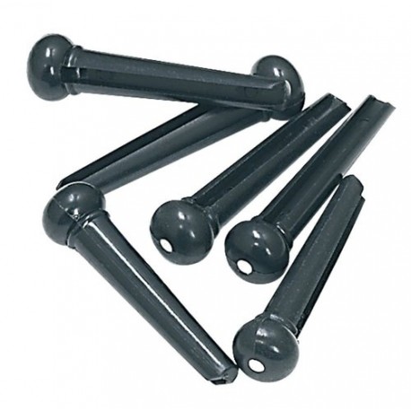 Lot De 6 Chevilles D'Accordage Guitare Semi-Fermées (3G+3D) - Noir, Trou 6mm