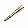 Adaptateur mini jack femelle vers jack 6.35mm stéréo Gold