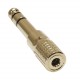 Adaptateur mini jack femelle vers jack 6.35mm stéréo Gold