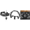 Tambourin demi lune avec fixation batterie noir