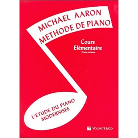 Méthode de piano Michael Aaron volume 2 cours élémentaires