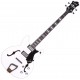 Basse électrique hollow body Hagstrom Viking blanche