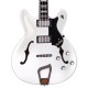 Basse électrique hollow body Hagstrom Viking blanche