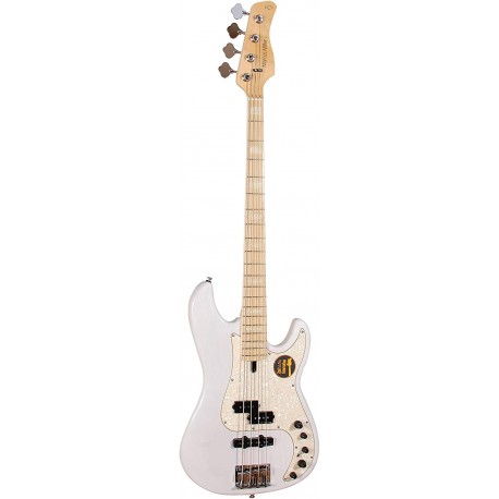 Basse SIRE Marcus Miller P7  swamp Ash 4 WB blanche en housse