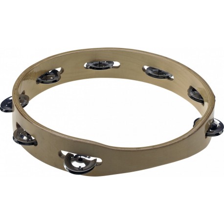 Tambourin cymbalettes 1 rang 10 pouces bois Stagg STA-3110
