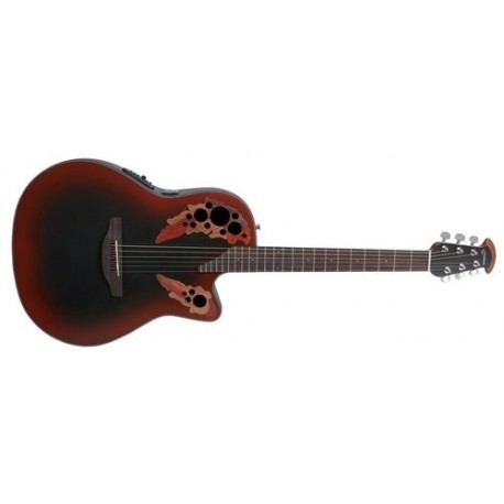 Guitare électro-acoustique Ovation Celebrity CE44-RRB Reverse Red Burst