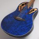 Guitare électro-acoustique Ovation Celebrity Elite Plus Blue Transparent Quilt CE44P-8TQ