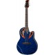 Guitare électro-acoustique Ovation Celebrity Elite Plus Blue Transparent Quilt CE44P-8TQ