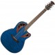 Guitare électro-acoustique Ovation Celebrity Elite Plus Blue Transparent Quilt CE44P-8TQ