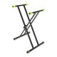 Stand clavier double embase Gravity KSX 2 noir