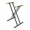 Stand clavier double embase Gravity KSX 2 noir
