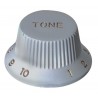 Bouton de tonalité blanc type Strat