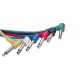 Cables patch jack/jack coudé couleur 30cm par 6