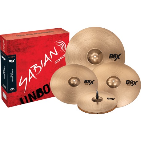 Pack cymbales Sabian B8X performance 14-16-20 crash 18 offerte