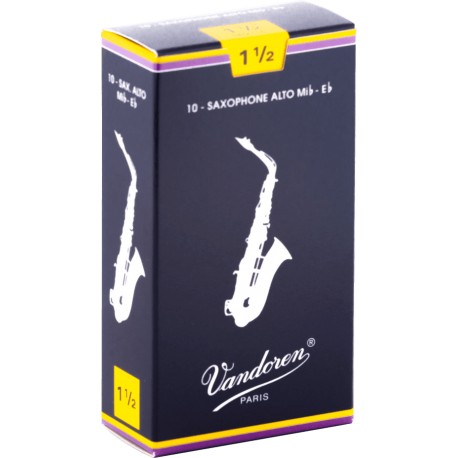 Boite de 10 anches saxophone alto force 1.5 Vandoren