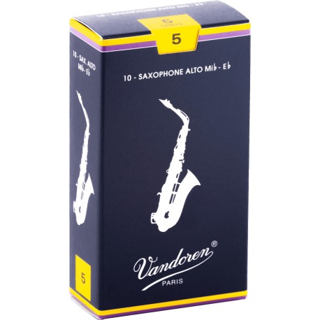 Boite de 10 anches saxophone alto force 5 Vandoren