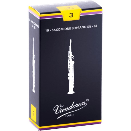 Boite de 10 anches saxophone soprano force 3
