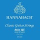 Cordes de guitare classique Hannabach Bleues tiran fort