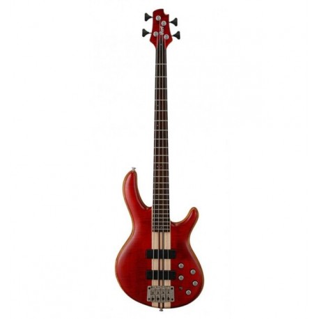 Basse électrique Cort Artisan A4 Plus open pore rouge cerise