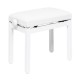 Banquette piano Stagg blanc mat assise skai blanc